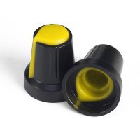 10PCS WH148 AG2 Potentiometer Switch Knob Cap 15X17mm Yellow Plastic Knobs Plum Handle Kit