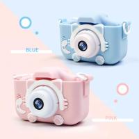 ZZOOI X5S Kids Camera 1080P HD 2.0 Inches with Cat Silicone Cover Color Screen Dual Selfie Video Game Children Digital Camera Toy Gift Sports &amp; Action Camera