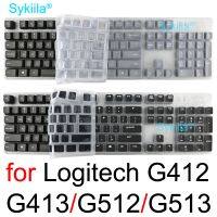 【CPH Digital store】แผ่นครอบแป้นพิมพ์สำหรับ Logitech G412 G512 G413 G513คาร์บอนกล Logi ซิลิโคนป้องกันผิวเคสฟิล์มใสสีดำ