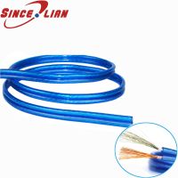 【CW】 10 meters Transparent Speaker Cable Oxygen Free Copper Amplifier Audio Cable Surround Blue Cable 200 core Main Parallel Llines