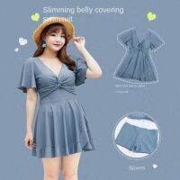 COD DSTGRTYTRUYUY Fat man MM large size swimsuit womens clothing dress fairy one-piece cover the meat cover the belly to show thin increase fat people slightly fat conservative hot spring