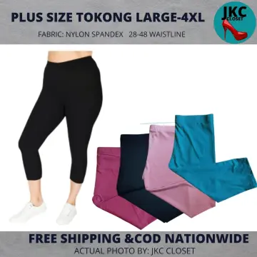 Women Plus Size (up to 3XL 42 waist) Plain Tokong Capri Pants With