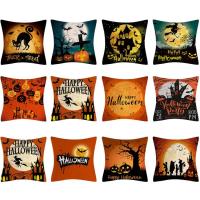 Halloween Decorations Pillow Covers Throw Pillow Case Linen Pillowcase 17.7 Inches Decorative Cushion Cases for Halloween Party Cushion and Pillow for Sofa fashionable