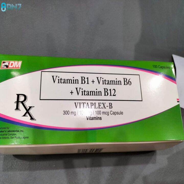 Vitaplex B Vitamin B1 Vitamin B6 Vitamin B12 Capsule 300mg 100mg 100mcg Lazada Ph