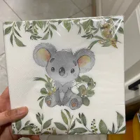 20Pcs/Pack New Decoupage Cute Animals Paper Soft Napkins Color Printing Elegant Floral Tissues Wedding Party Supplies Home Decor Cleaning Tools