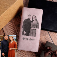 New Custom Scannable Spotify Women Wallet Ladies Long Lantern Wallet Custom Picture Carved Pink Wallet Mothers Day Gift Purse