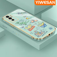 YIWESAN เคสสำหรับ Vivo V23e 5G,เคส Y75 V23E เคสการ์ตูนทอยสตอรี่ซิลิโคนเคลือบดีไซน์ใหม่ด้านข้างฝาปิดเลนส์เต็มรูปแบบป้องกันกล่องกันกระแทกกล้องถ่ายรูป