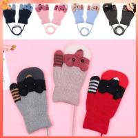 LIPS 0-3 Years Old Baby Newborn Cartoon Fox Lovely Keep Finger Warm Thick Plus Velvet Kids Gloves Knitting Mittens