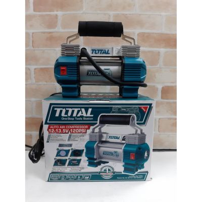 HOT** Total ปั๊มลมมินิแบบพกพา 12V. 120PSI รุ่น TTAC2506 ส่งด่วน ปั้ ม ลม ถัง ลม ปั๊ม ลม ไฟฟ้า เครื่อง ปั๊ม ลม