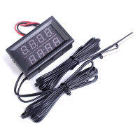 Dual Red LED Digital Display Waterproof Temperature Sensor 0.56 Inch