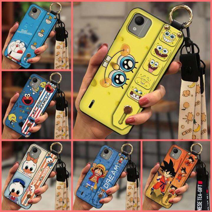 durable-wrist-strap-phone-case-for-nokia-c110-4g-anti-knock-protective-kickstand-silicone-ring-lanyard-anti-dust-cute