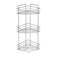 SuperSales - X1 ชิ้น - ตะแกรงวางของเข้ามุม ระดับพรีเมี่ยม 3 ชั้น รุ่น KS-16056 ขนาด 20 x 20 x 58 ซม. สีโครมเมี่ยม ส่งไว อย่ารอช้า -[ร้าน PHALOWTHAI STORE จำหน่าย ผ้ารองกันเปื้อน ราคาถูก ]