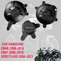 3ชิ้นเคสป้องกันฝาปิดเครื่องยนต์รถมอเตอร์ไซค์สำหรับแข่ง GB สำหรับ ER6F KAWASAKI ER-6F 2006-2016 VERSYS 650 2006-2021