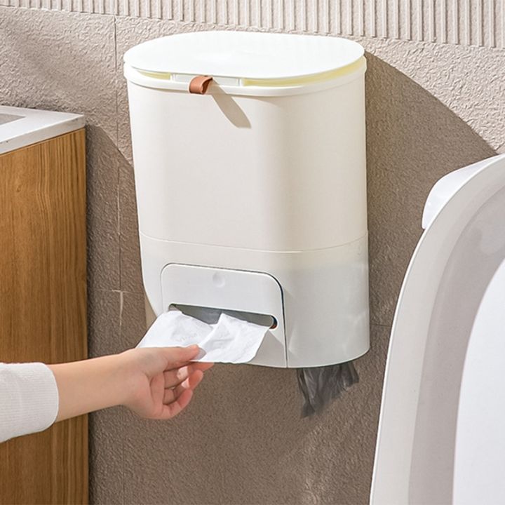 large-capacity-sliding-wall-mounted-trash-can-with-lid-kitchen-cabinet-door-hanging-recycling-station