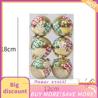 ?【Lowest price】Qearl 6ชิ้น/กล่อง Christmas Tree จี้เครื่องประดับเครื่องประดับสีสันคริสต์มาส