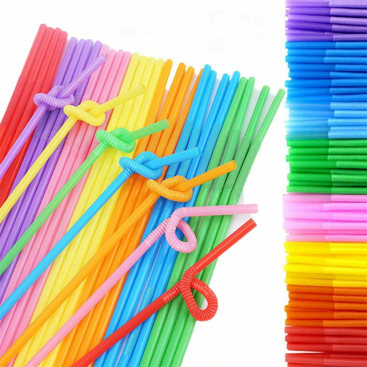 100pcs-drinking-birthday-straw-wedding-bendy-neon-flexible-coloured