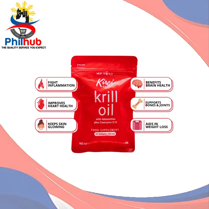 PhilHub FDA APPROVED ISO CERTIFIED Kirei Krill Oil with Astaxanthin