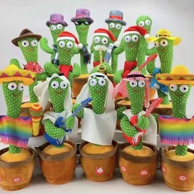 Twisting Cactus Electric Plush Stuffed Toy Singing And Dancing Talking Toys Doll Kid Soft Creative Plush Toys Bedroom Decoration