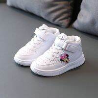 รองเท้าผ้าใบสีขาวขายดี [AhQ ornaments] Sepatu Mickey ดิสนีย์สำหรับเด็กผู้ชายเด็กผู้หญิงรองเท้าผ้าใบเด็กเด็กวัยหัดเดินแบบแฟชั่นเดิน