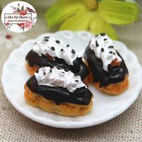 10PCS Chocolate Bread Resin Flat back Cabochon Miniature food Art Supply Decoration Charm Craft