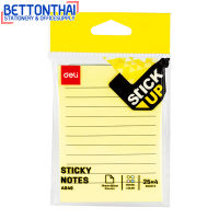 Deli A046 Sticky Notes กระดาษโน๊ตกาว 100 แผ่น แบบมีเส้น ขนาด 3x4 นิ้ว (แพ็ค 1 ชิ้น) เครื่องเขียน โพสท์อิท อุปกรณ์การเรียน