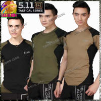 เสื้อยืดคอกลมผ้านิ่มแขนยาว -สั้บ5.11 ใส่ได้หญิง-ชายเหมาะเดินป่าลาดตระเวนแห้งเร็ว ยืดหยุ่น เสื้อยืดคอกลมแขนสั้นแฟชั่นผ้านิ่มดีใส่