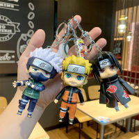 Naruto อะนิเมะตัวเลข Naruto Sasuke Kakashi itachiiya PVC พวงกุญแจกระเป๋า keyring Charm อุปกรณ์เสริมเด็ก toysthday ของขวัญ