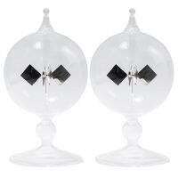 2X Clear Solar Power Radiometer Sun Light Energy Spinning Vanes Glass Radiometer Science Educational Light Mill