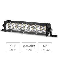 Racbox Ultra Slim led bar 7 13 20 inch 60W 120W 180W Dual Row LED Light Bar For 4X4 ATV Off Road combo car Work Lights barra led