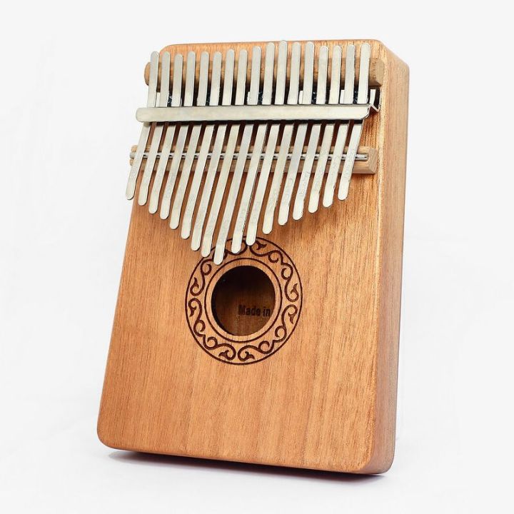 kalimba-17-keys-thumb-paino-portable-mbira-sanza-และเปียโนนิ้วไม้ทำจากไม้มะฮอกกานีมีอุปกรณ์การเรียนการสอน
