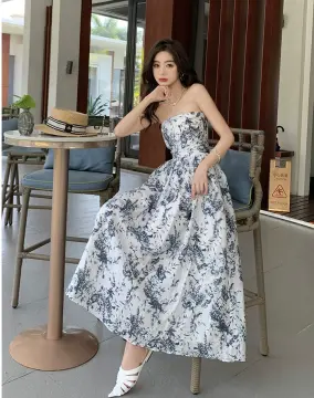 white tube maxi dress