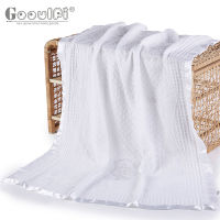 Gooulfi Embroidery Christening Baby Blanket Baptism Knitted Shawl 0-3 Months Solid White Acrylic Blessing Baby Stuff Newborn New