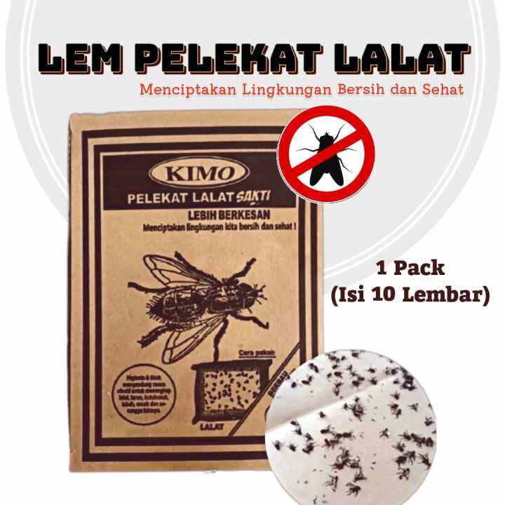 Az Lem Lalat Papan Kertas Isi 10 Lembar Lem Perangkap Lalat Kecoa