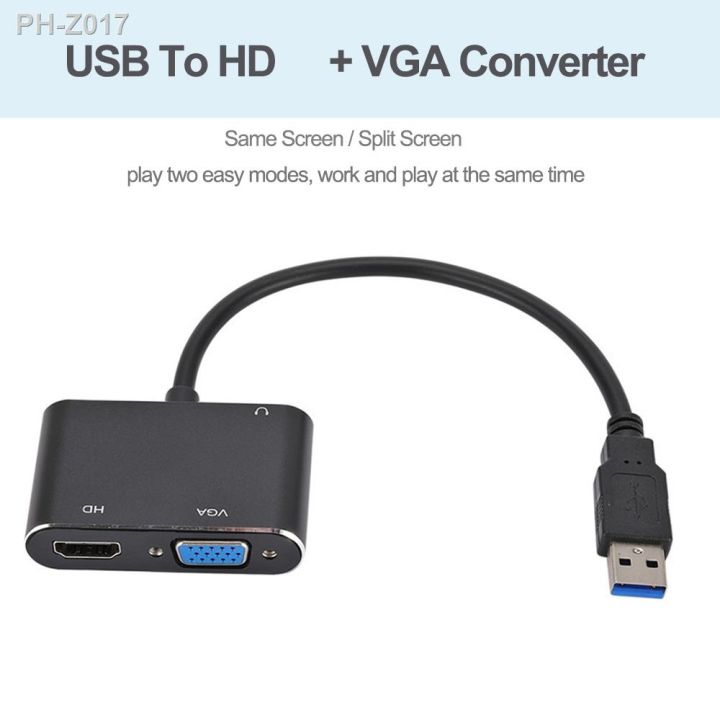 chaunceybi-usb3-0-to-hdmi-compatible-audio-converter-1080p-for-computer-laptop-monitor-tv-display