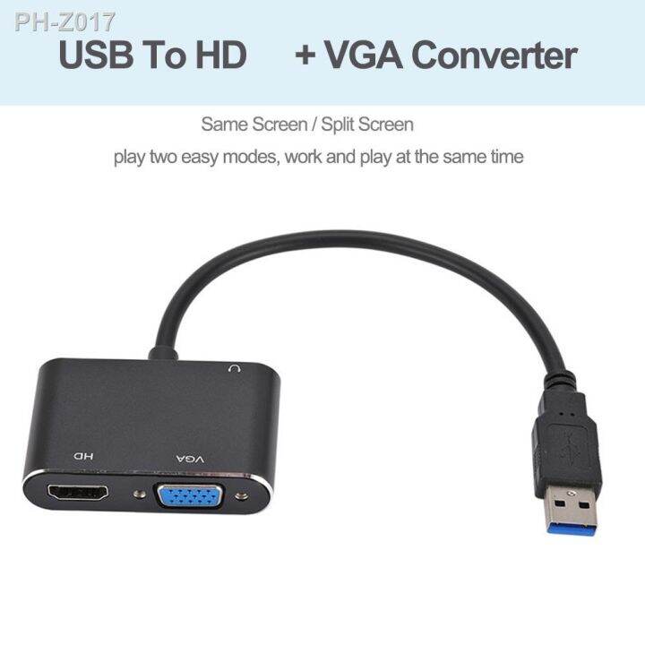 chaunceybi-usb3-0-to-hdmi-compatible-audio-converter-1080p-for-computer-laptop-monitor-tv-display