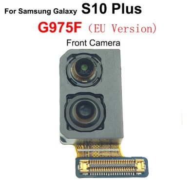 【⊕Good quality⊕】 nang20403736363 Aocarmo กล้องหน้าและหลังสำหรับ Samsung Galaxy S10บวก S10 G975f โมดูล G975u กล้องมองหลังหลักอะไหล่สายเคเบิลเฟล็กซ์
