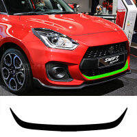 สำหรับ-Suzuki Swift Sport Carbon สีดำสีแดง Matte สีเทาสีเขียวสีฟ้าด้านหน้า Lip Stripes Decor Grille Auto Racing จัดแต่งทรงผมไวนิล Decal