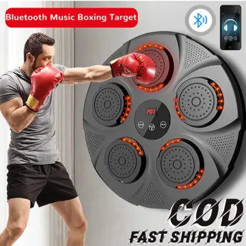 Music Boxing Training Machine, Smart Music Wall Mounted Punching Sports  Equipment with Professional Boxing Gloves, 9 Gear Speed Mode,  Hand/Eye/Speed