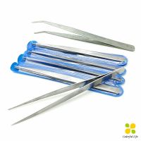 CLM คีมหนีบอเนกประสงค์ มี 2 แบบ ปากคีบงอ ปากคีบแหลม  คีบหนีบสแตนเลส Stainless steel tweezers