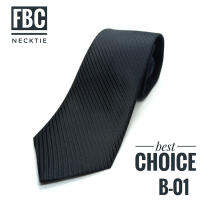 B-01 เนคไทสีดำ สำเร็จรูปแบบซิป เหมาะกับทุกโอกาส(FBC BRAND)Men Zipper Tie Lazy Ties Fashion