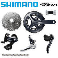 Shimano SORA R3000 Groupset 2X9 R3000จักรยานเสือหมอบความเร็ว170Mm 50-34T Crankset กับ RS500ล่าง R3000 Shifter ด้านหน้า Derailleur Sunshine 11-28T หรือ HG400 11-32T 11-34T Cogs ชุดโซ่ HG53 2X9 S Roadbike Groupset