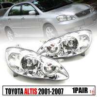 เสื้อไฟหน้า โคมไฟหน้ารถยนต์  รุ่น โตโยต้า อัสติส YOYOTA ALTIS ปี 2001 -2007  สีใส