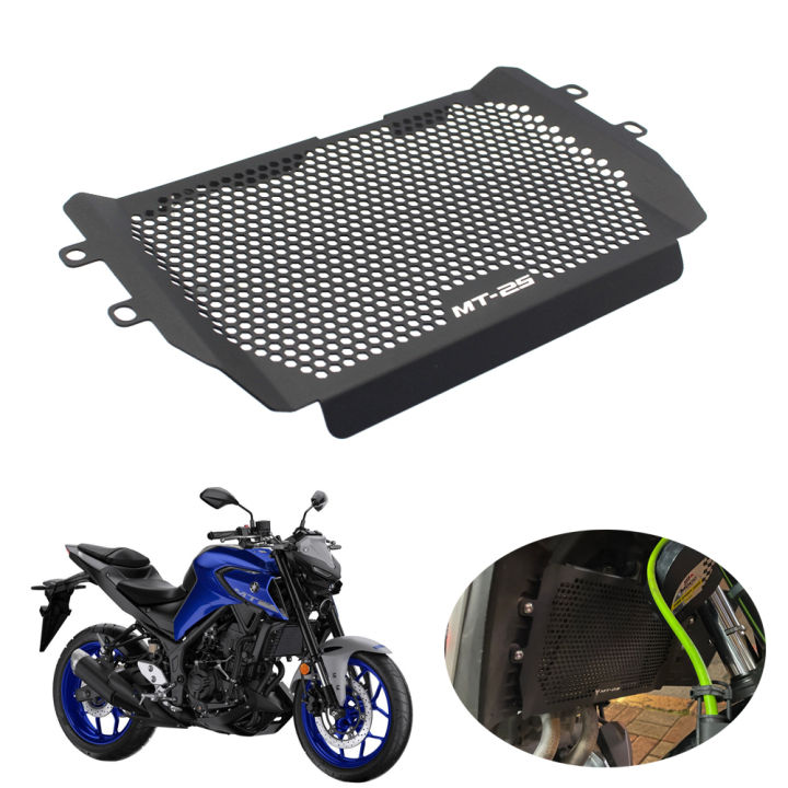 อลูมิเนียมสำหรับรถจักรยานยนต์ HFMOTO MT25 MT03ยามาฮ่า MT-03 MT-25 YZFR3 YZFR25 R25 R3 2013-2022แผงติดหม้อน้ำรถมอเตอร์ไซค์ตะแกรงป้องกัน Co