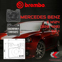 ผ้าเบรคหลัง BREMBO MERCEDES BENZ E W124 (320 420) ปี 93-&amp;gt; (P50009B/C)