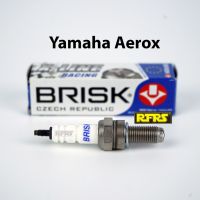 หัวเทียน BRISK X-Line 4 เขี้ยว แกนเงิน Yamaha Aerox Spark Plug (8X21ROA) รองรับทุกน้ำมัน Made in EU