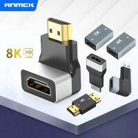 Anmck Hdmi-kompatibel 270 90 Derajat Konverter 8K Kabel Sudut Kanan Konverter Extender untuk Kotak TV PS3 PS4 Beralih Proyektor Laptop