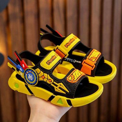 ∏ Pull back boys sandals 2023 summer new style trendy big childrens shoes for children soft sole non-slip boys sand clearance