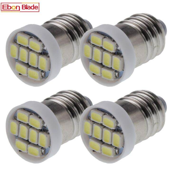 สกรู-e10หลอดไฟ4ดวงโคมไฟ-led-12โวลต์12โวลต์12โวลต์โคมไฟ8smd-1210ปลั๊กมีดอุ่น-ขาวอุปกรณ์เสริมแหล่งกำเนิดแสง6000k-4300k