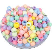 Light Colors Round Opaque Acrylic Plastic 10mm 12mm 14mm 16mm 18mm Loose Big Hole Beads lot for DIY Jewelry Making DIY Crafts