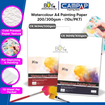 Buy Watercolor Sheets A4 Pack of 10 (300gsm) from The Stationers